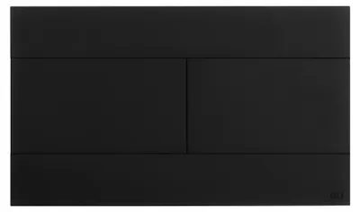 Produktbild von Spülknopf Schwarz - 255 X 150 X 6,5 Mm - Mechanisches Spülungssystem - Braille-beschriftung - Unterputz Spülkasten