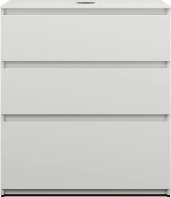 Image de burgbad Lin20 meuble sous-lavabo avec plan de toilette, 3 tiroirs, 802x552x900mm, WXOE080F5363