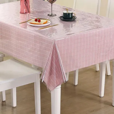 Produktbild von Transparentes Tischdecken - 0,13 mm - abwaschbar - wasserdicht - PVC-Folie (180 x 140 cm)