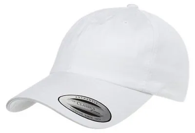Image de Casquette de baseball Yupoong à profil bas pour enfants FK2313 (taille unique) (blanc)