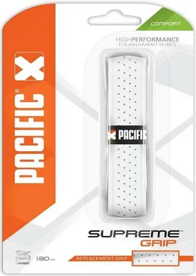 Immagine prodotto di PACIFIC - Supreme Grip (impugnatura superiore) - Basisgrip (impugnatura per racchetta da tennis) - Wit (marca)