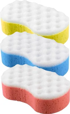 Produktbild von 3 x Massageschwamm Duschschwamm Badeschwamm Peeling Schwamm Körperpeeling Handform