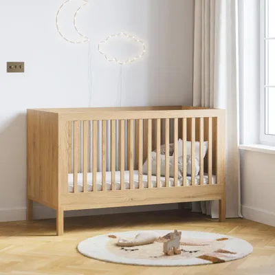 Produktbild von Petite Amélie Babybett Japandi – 70x140 cm – mitwachsend – Natur – höhenverstellbar