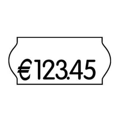 Produktbild von PrinterLabels AS Preisetiketten weiß ablösbar 26,0 x 12,0 mm, 12 Rollen