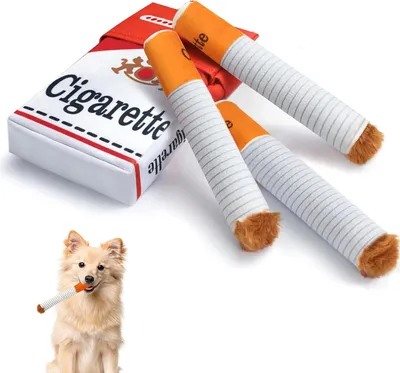 Produktbild von Hundespielzeug Sigarette, quietschend, Plüsch, für kleine und große Hunde