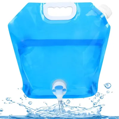 Immagine prodotto di Tanica d'acqua pieghevole 10 litri - Serbatoio flessibile - Senza BPA - Con rubinetto antiperdita