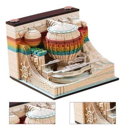 Produktbild von 3D-Kalender 2026, Ihr persönlicher Bastelkalender mit 3D-Papiermodell, Ausgefallene Schreibtischdekoration & Zauberhafte Winterdekoration