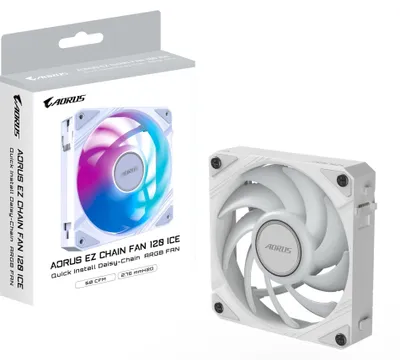 Image de GIGABYTE AORUS EZ CHAIN FAN Ventilateur ICE, 1x120mm, blanc