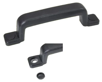 Produktbild von 1 Stück - Handgriff / Rangiergriff - Metall Kunststoff ummantelt - schwarz