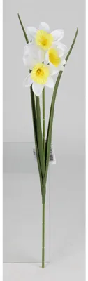 Produktbild von 12x Künstlicher Narzissenstiel, L=58 cm – Frühlingsdeko, künstliche Blumen, langlebige Dekoration