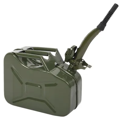Image de ALIGHTUP Bidon de réserve en métal 10L, réservoir d'essence, réservoir d'essence, réservoir de réserve pour essence et diesel, vert armée