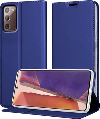 Produktbild von Cadorabo Handyhülle für Samsung Galaxy NOTE 20 Schutz Hülle in Blau Cover Etui Book Case Booklet