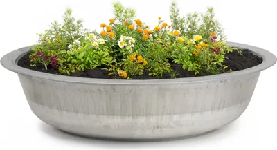 Produktbild von Zinkwanne Zink-Schale als runde Pflanzschale Deko-Schale 53 x 13 cm