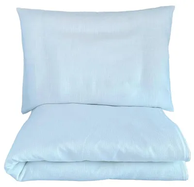 Produktbild von Leinenbettwäsche Naira hellblau – Set 100 x 135 cm + 40 x 60 cm