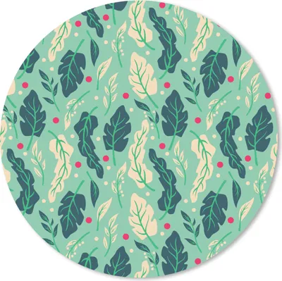 Produktbild von MuchoWow® Mauspad Mousepad Blätter - Beere - Muster - Winter 40x40 cm - Mousepads - Maus Mat - Pad - Mausunterlage - Schreibtisch Accessoires