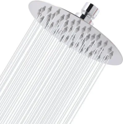 Image de Pomme de douche à effet pluie en acier inoxydable pour montage mural ou au plafond