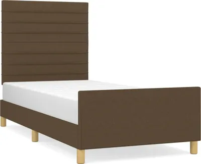 Immagine prodotto di vidaXL Struttura letto senza materasso marrone scuro 90x200 cm tessuto