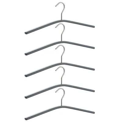 Produktbild von 5x Metall Kleiderbügel Anthrazit Drehbar Garderobenbügel Jackenbügel Sakkobügel Kleider Bügel Wäschebügel