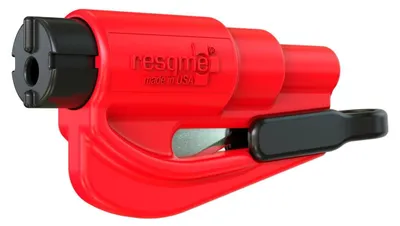 Image de ResQme® Marteau d'urgence - Porte-clés - Original - Marteau de sauvetage - Marteau de voiture - Rouge