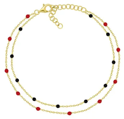 Immagine prodotto di Bracciale doppio placcato oro con perle BRC230YBCR