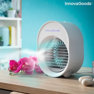 Obrázek produktu pro InnovaGoods mini ventilátor, zvlhčovač vzduchu s LED diodami Koolizer