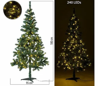 Image de Sapin de Noël artificiel 180 cm avec 240 LED