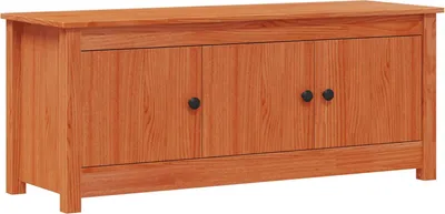 Produktbild von Schuhschrank Wachsbraun 110 x 38 x 45,5 cm Massives Kiefernholz