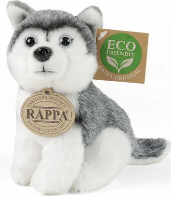 Produktbild von Rappa Husky Plüschtier 13 cm - Weicher Kuscheltier Hund
