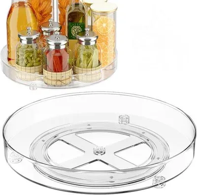 Produktbild von Famanu Drehplatte 27 und 23 cm 2 Stück Kühlschrank Küchen Kräuterregal