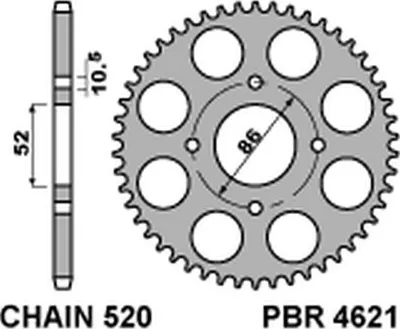 Productafbeelding van Achtertandwiel 4621, 30 tanden, voor Kymco MXU/MXR 50/150 (2002-2013), artikelnummer JTR1071.30