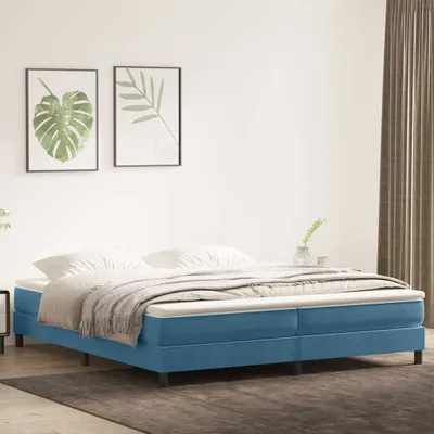 Obrázok produktu pre Maison Exclusive - Box Spring Posteľ bez matraca Tmavomodrá 200x220 cm Zamat