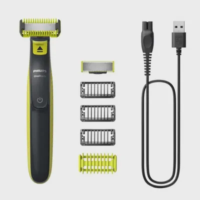 Produktbild von OneBlade Gesichts- und Körpertrimmer, Nass-/Trockenrasierer, 3 Kämme