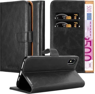 Image de Cadorabo Housse pour Apple iPhone XS MAX Housse en noir Housse pour portable Book Case Etui Luxury