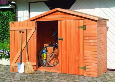 Produktbild von Gartenschrank promadino Heidelberg 227 x 82 x 173 cm braun