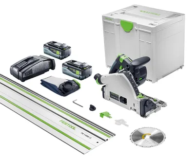 Immagine prodotto di Festool TSC 55 KSEB-Basic-FS Sega a immersione a batteria 18 V 160 mm Brushless + 2x batteria 8,0 Ah + caricabatterie + guida + Systainer