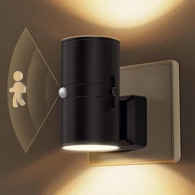 Image de Interrupteur de veilleuse à intensité variable pour chambre de bébé - Capteur - Lampes pour enfants - Veilleuse - Blanc - USB - Prise - Intensité variable