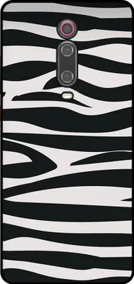 Immagine prodotto di Smartphonica Custodia per telefono adatta a Xiaomi Mi 9T con stampa zebrata - Custodia posteriore in TPU con design zebrato - Nero Bianco