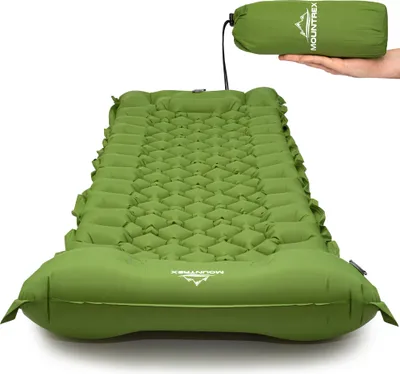 Produktbild von MOUNTREX Isomatte - Outdoor, Camping Luftmatratze - Ultraleicht & Kleines Packmaß (700g) - Aufblasbare Matratze, Schlafmatte mit Fußpumpe - Faltbar