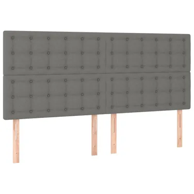 Produktbild von vidaXL Kopfteil Dunkelgrau 160 x 5 x 118/128 cm Stoff