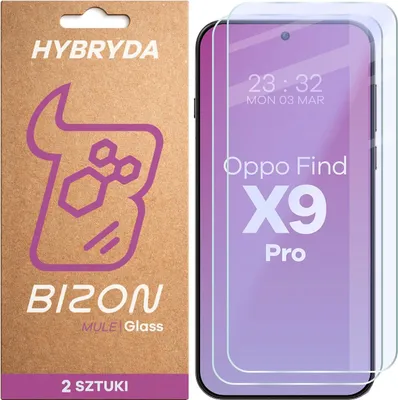 Produktbild von Flexibles Hybridglas für Oppo Find X9 Pro, Bizon Hybrid Mule Duo, 2 Stück