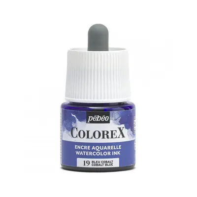 Produktbild von Pebeo Colorex Aquarelltinte, 45 ml, Kobaltblau