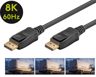 Produktbild von Goobay 58541, 3 m, DisplayPort, DisplayPort, Männlich, Männlich, Schwarz