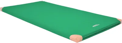 Produktbild von Grevinga® Turnmatte in Grün (RG 35) | 200 x 100 x 6 cm | mit Lederecken