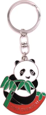 Image de Onwomania Porte-clés Panda Chine Animal doux Métal Pendentif Charm