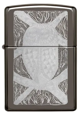 Produktbild von ZIPPO - John Smith Gumbula Design - Schwarz Silber Sturmfeuerzeug nachfüllbar Benzin 60005911