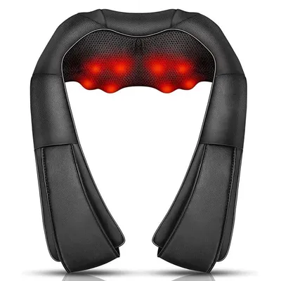 Produktbild von Nackenmassagegerät mit Wärme, 3D Shiatsu Massagegerät Nacken Schulter, Nackenverspannungen lösen, Tiefenmassage für Nacken, Schulter, Rücken