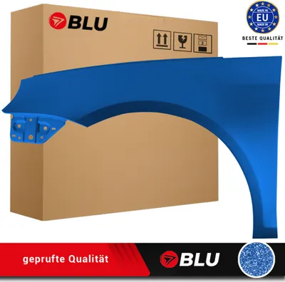 Zdjęcie produktu dla BLU Błotnik pasujący do VW Volkswagen Eos LR5Z Lewy Niebieski RisingBlau | 2006-2015 | Przedni Przód | Lakierowany | Gotowy do montażu | Stal