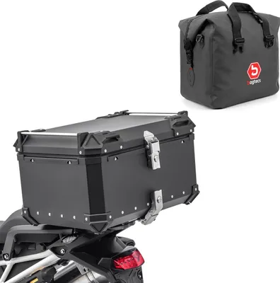 Image de Set moto Topcase aluminium 65L + sac intérieur Dry Bag adapté à H