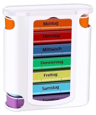 Zdjęcie produktu dla Organizer na tabletki 7 dni szufladowy pojemnik leki podróż