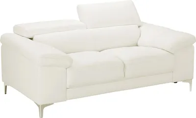 Produktbild von 2-Sitzer Sofa in Leder SOLANGE - Weiß